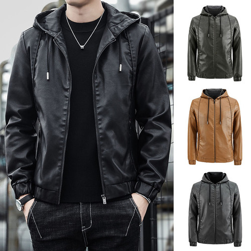 Herren kunstleder schwarz - herren,