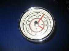 Orig. Borg Instruments Autouhr, 12 Volt, Dm 80 mm Einbaumaß, NOS Teil unverbaut