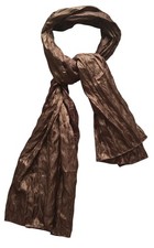 Brauner Crash-Seidenschal /
