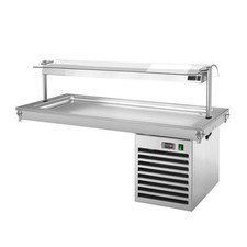 GGM Gastro Einbau Kühlplatte - 1,5m - +2 ~ +8 °C - 4x GN 1/1 - mit