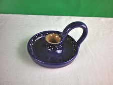 Kerzenhalter Tischleuchter Kammerlicht Ton blau Handarbeit wa32