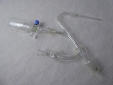 Labor Glasapparatur mit NS29 / 14,5 mm und  Kükenhahn – Destillation ?
