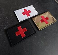 Sanitäter Patch Klett First Aid Erste Hilfe rotes Kreuz Aufnäher Bundeswehr Sani