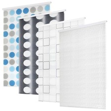 Halb-Kassetten Duschrollo Duschvorhang Dusche Rollo Seilzug Badewannenvorhang