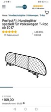 2 STÜCK Perfect Fit HUNDEGITTER FÜR VW Polo und T Roc Gebraucht. Original