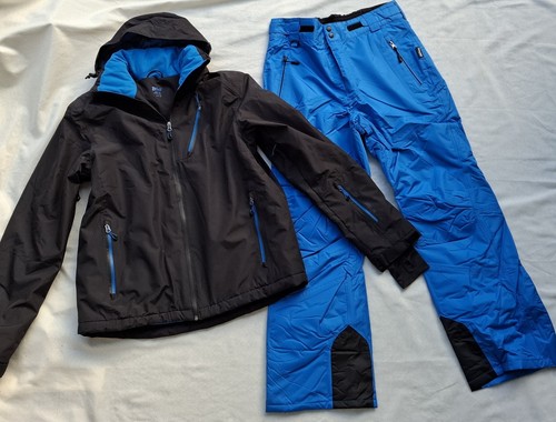 Skianzug blau schwarz 52 - skianzug,