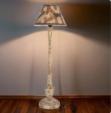 Metall Tischlampe Beige Braun