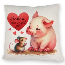 Schwein mit maus und herz - maus,