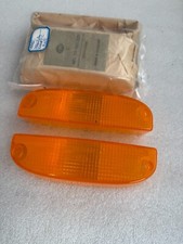 2x Opel Kadett C Manta A Blinker Scheibe Hella Glas Turn Signal (NU375) NEU NOS