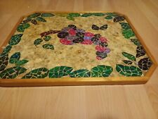 Glasmosaik Tablett Tischplatte handgefertigt Unikat 