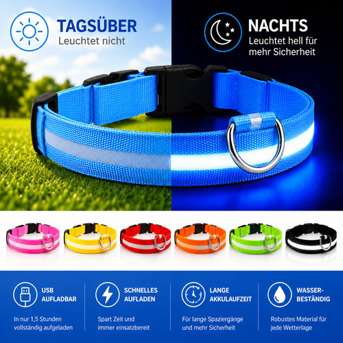 Hundehalsband leuchthalsband - hundehalsband,
