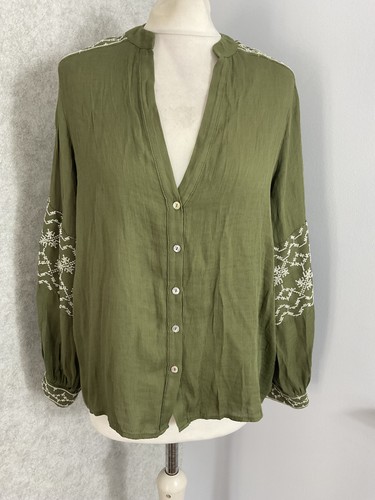 Zara khaki grün boho bluse - zara,