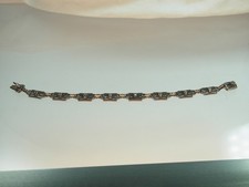 Schönes Art - Deco  Markasit Armband 925 Sterlingsilber  fein verziert um 1950