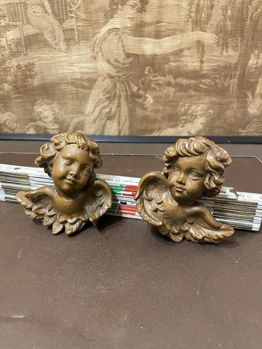 Wand figur holz engel - , putto