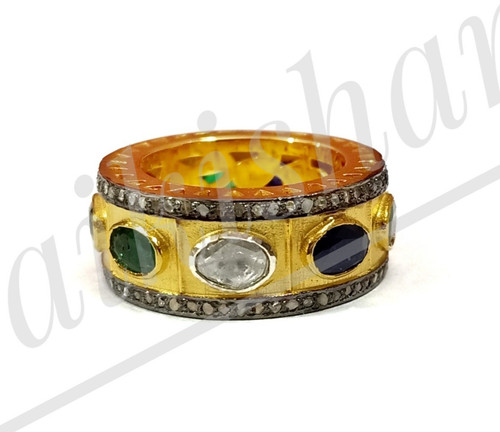 Emerald blue saphir polki - blue,