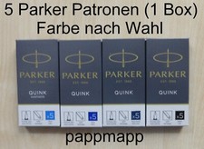 5 Parker Quink Tintenpatronen