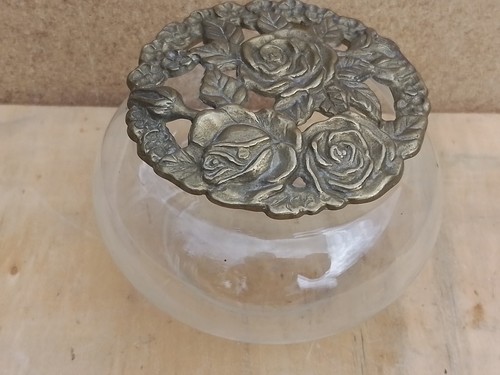 Vintage alt antik - topf, 3"