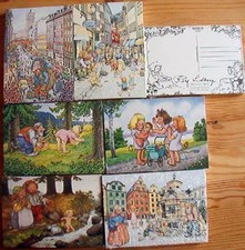 6 Karten Postkarten Trolle