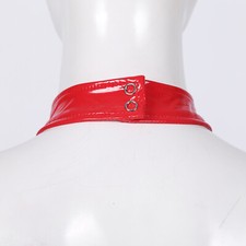 Damen Lack Leder Crop Tops