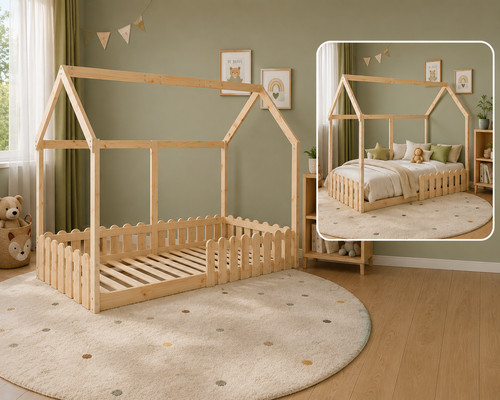 Hausbett kinderbett 90x190 - kinderbett,