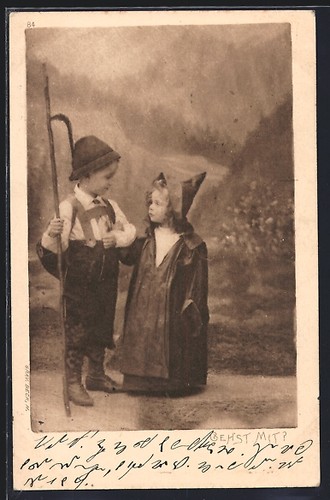 Ansichtskarte junge tracht - junge,