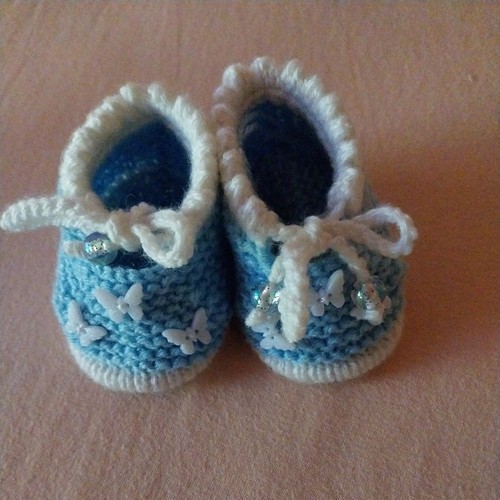 Babyschuhe gestrickt - babyschuhe,,