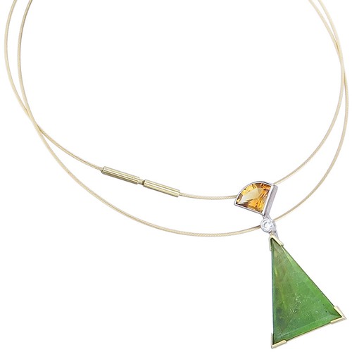 Chain omega hoop pendant - chain/omega,
