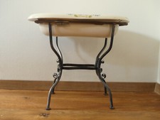 Puppenbadewanne Badewanne  Kerami  Blumen und Vögel Antik Frankreich