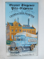 KROMBACHER CROMBACHER PILSENER  PILS  Emailschild ca 50 x 34  cm Bier Brauerei
