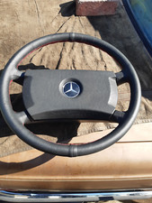 39 cm Lederlenkrad anthrazit rote Nähte Mercedes-Benz W124 W201 SL R107 W126