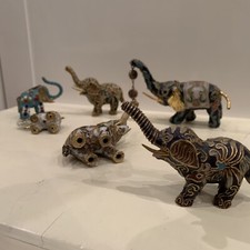 Vintage Elefanten Figuren Bunt