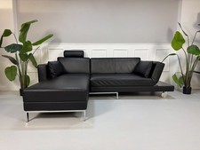 Brühl Fourtwo Sofa Leder Schlafsofa Four Two Schwarz Daybed Gästebett