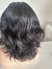 Echthaar Perücke 100% Human Hair, Schwarz gebraucht 