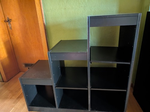 Stufenregal schwarz mit - mit, 4