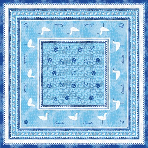 Tischdecke seaside blau - 1,