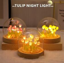 Künstliche Tulpe Blume Nachtlicht Handarbeit DIY Nachttischlampe LED Nachtlampe Bett