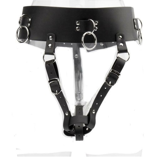 Leder keuschheitsgürtel - leder,