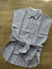 VAN LAACK Tolle Wickel-Binde-Bluse  Gr. 36 BLAU WEIß TOLL??? Modell Belle