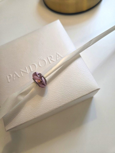 Pandora charm murano - glas, pink