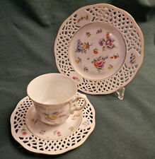 BURG LINDAU BL Durchbruch Gedeck Tasse Kuchenteller Teller Durchbruchteller