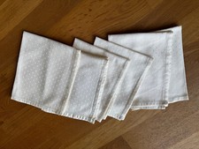 6x Stoffservietten Servietten weiß creme beige 50x50cm