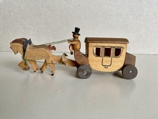 Alte miniatur holz postkutsche - alte,