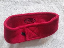 Fleece-Stirnband *rot * 50 cm Umfang * mit Klettverschluss 5 cm * sports * 6 cm