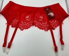 Strapsgürtel Strumpfhalter Hüfthalter rot Spitze Qualität Dessous aus Europa NEU