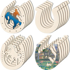 24 Stück Hufeisen Holz zum