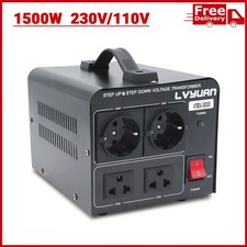 1500W Spannungswandler Transformator 230V⇋110V Step Down/Up Converter Konverter