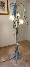 True Vintage Stehleuchte Blätter Blüten handgefertigt Lampe Leuchte selten rar