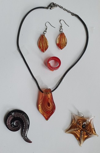 Glas schmuck set - 6,