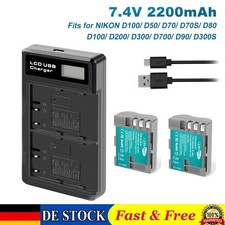 2PCS EN-EL3e EL3 Akku