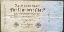 500 Mark Reichsbanknote 1922 Banknote Inflation!! 24.11.II